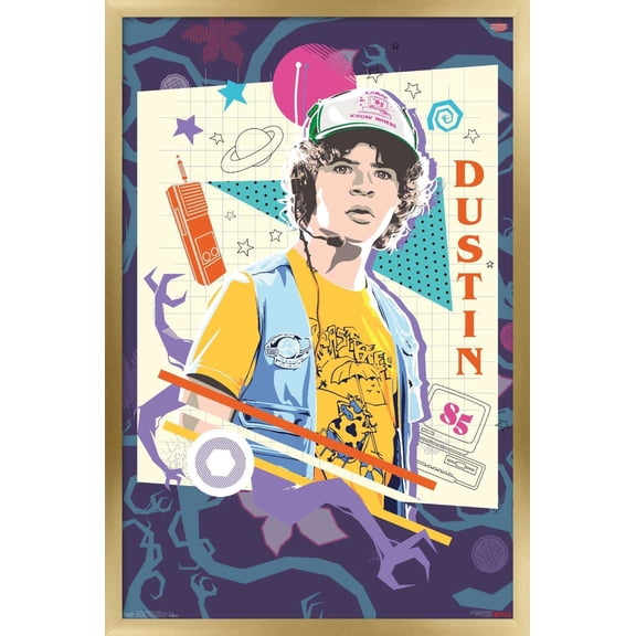 Netflix Stranger Things: Season 3 - Dustin Wall Poster, 14.725" x 22.375", Framed