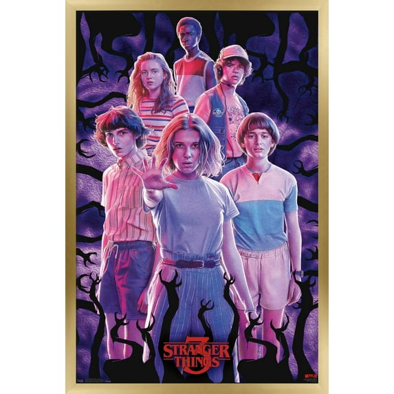 Netflix Stranger Things: Season 3 - Group Wall Poster, 22.375" x 34", Framed