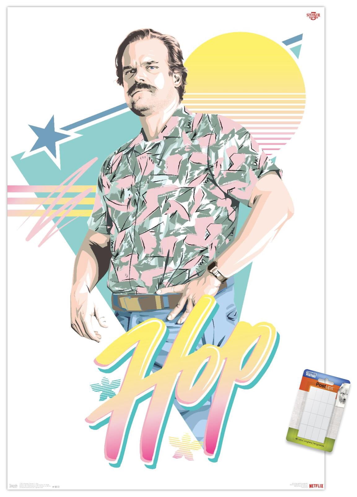 Netflix Stranger Things: Season 3 - Hop Wall Poster, 14.725" x 22.375"