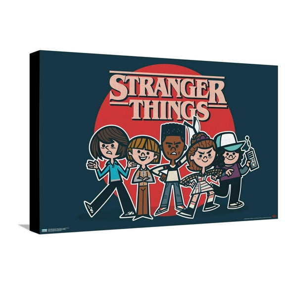 Netflix Stranger Things: Season 4 - Animated Group Canvas Wall Poster, 14.725" x 22.375"