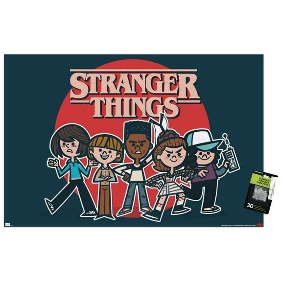 Netflix Stranger Things: Season 4 - Animated Group Wall Poster with Push Pins, 22.375" x 34"