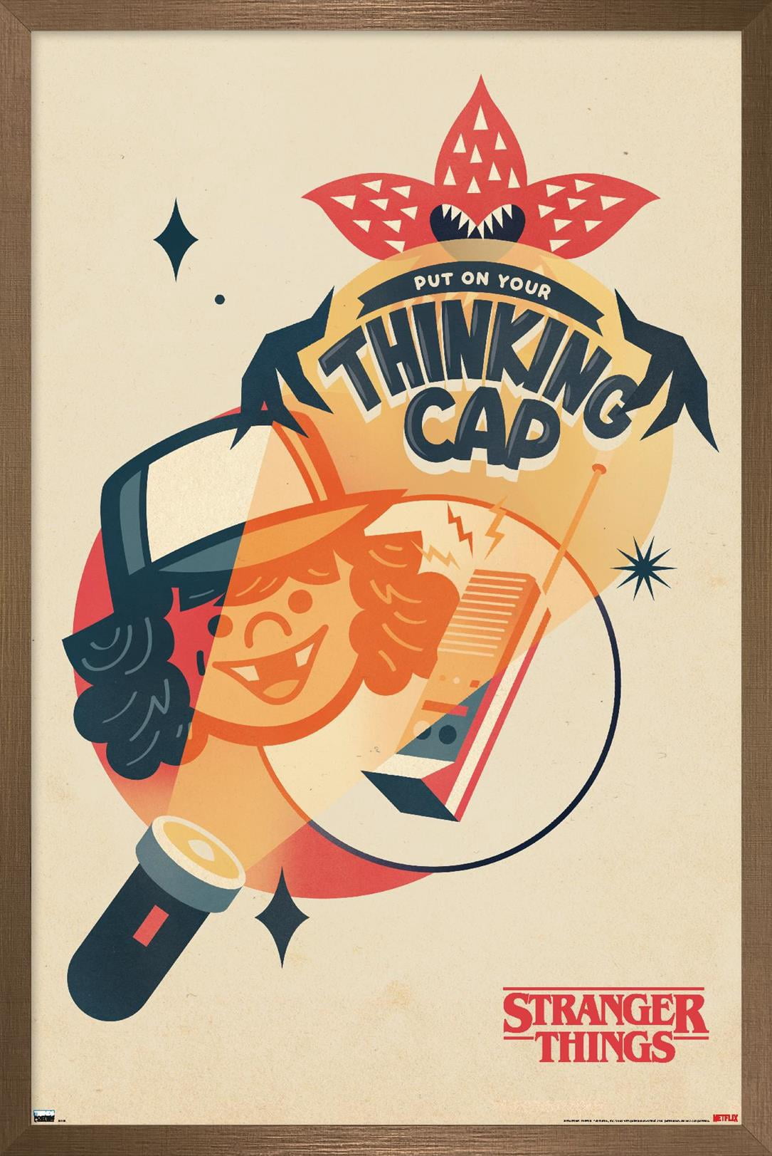 Netflix Stranger Things: Season 4 - Animated Thinking Cap Wall Poster, 14.725" x 22.375" Framed