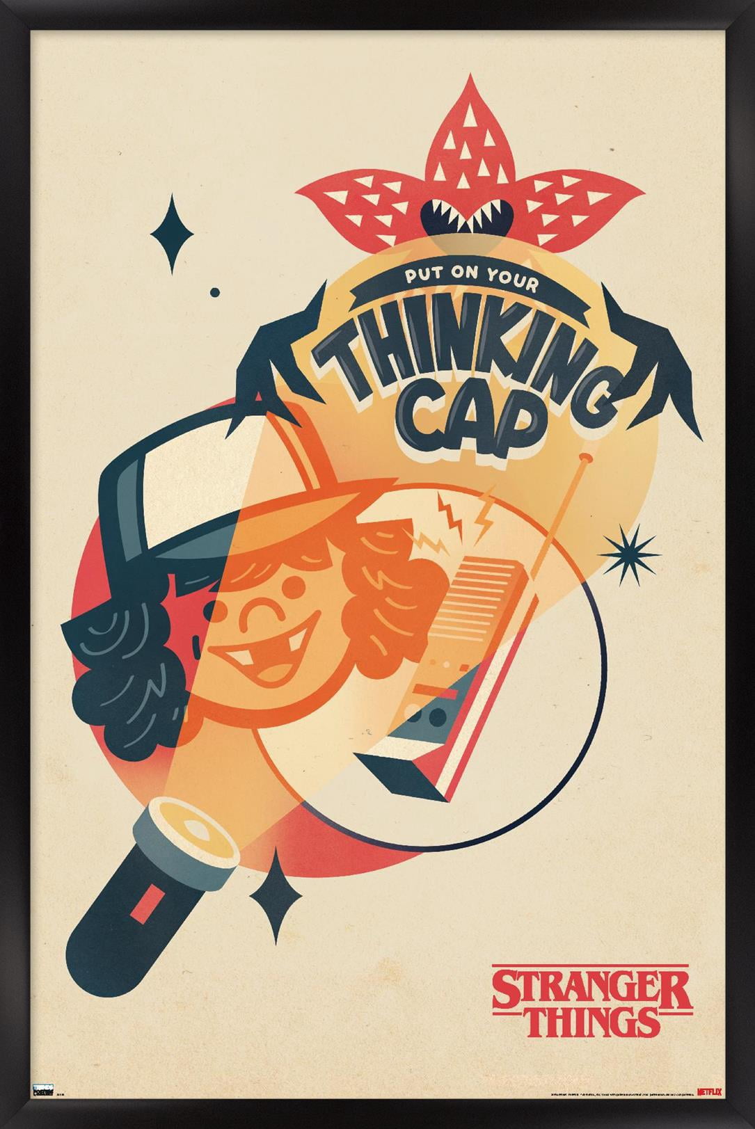 Netflix Stranger Things: Season 4 - Animated Thinking Cap Wall Poster, 14.725" x 22.375" Framed