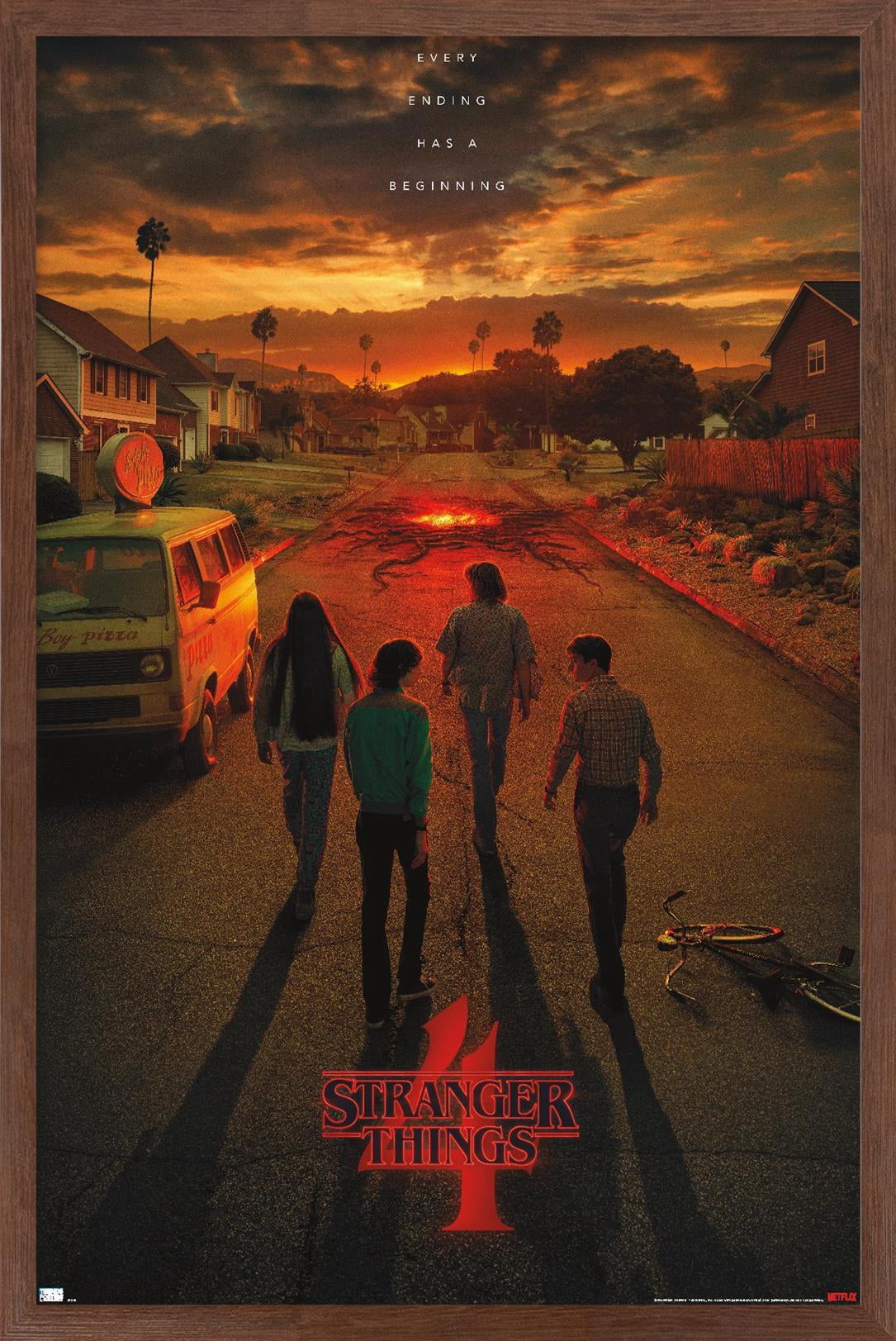 Netflix Stranger Things: Season 4 - California Teaser 16.5 in x 24.25 in Framed Poster, by Trends International