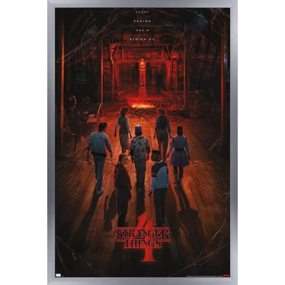 Netflix Stranger Things: Season 4 - Creel House Teaser One Sheet Wall Poster, 14.725" x 22.375" Framed