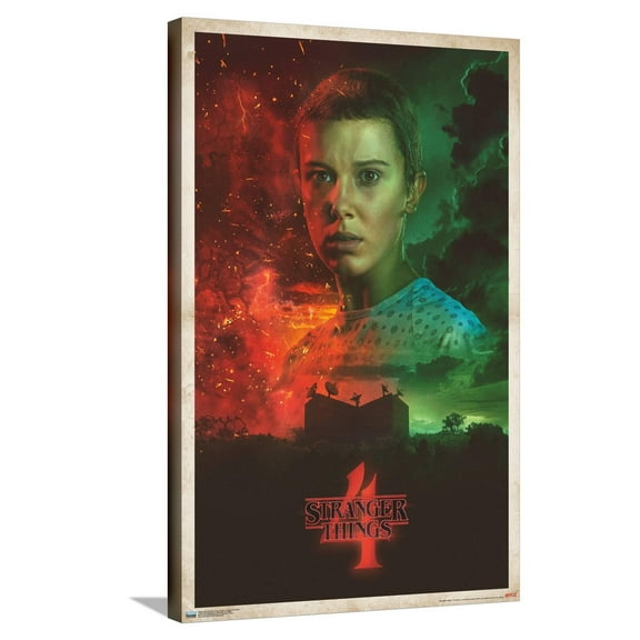Netflix Stranger Things: Season 4 - Eleven One Sheet Canvas Wall Poster, 22.375" x 34"
