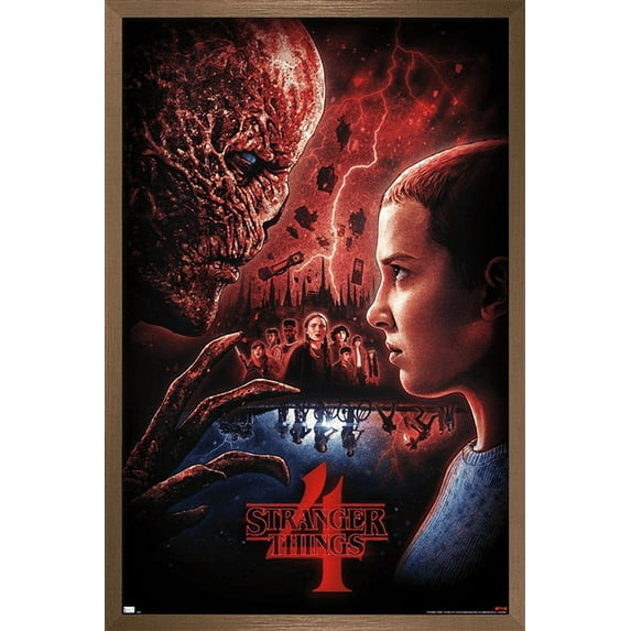 Netflix Stranger Things: Season 4 - Face Off One Sheet Wall Poster, 22.375" x 34" Framed