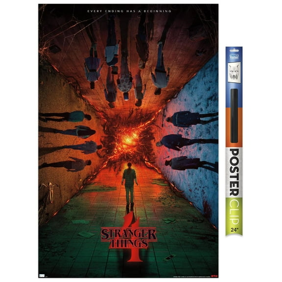 Netflix Stranger Things: Season 4 - Group Teaser One Sheet Wall Poster, 22.375" x 34"