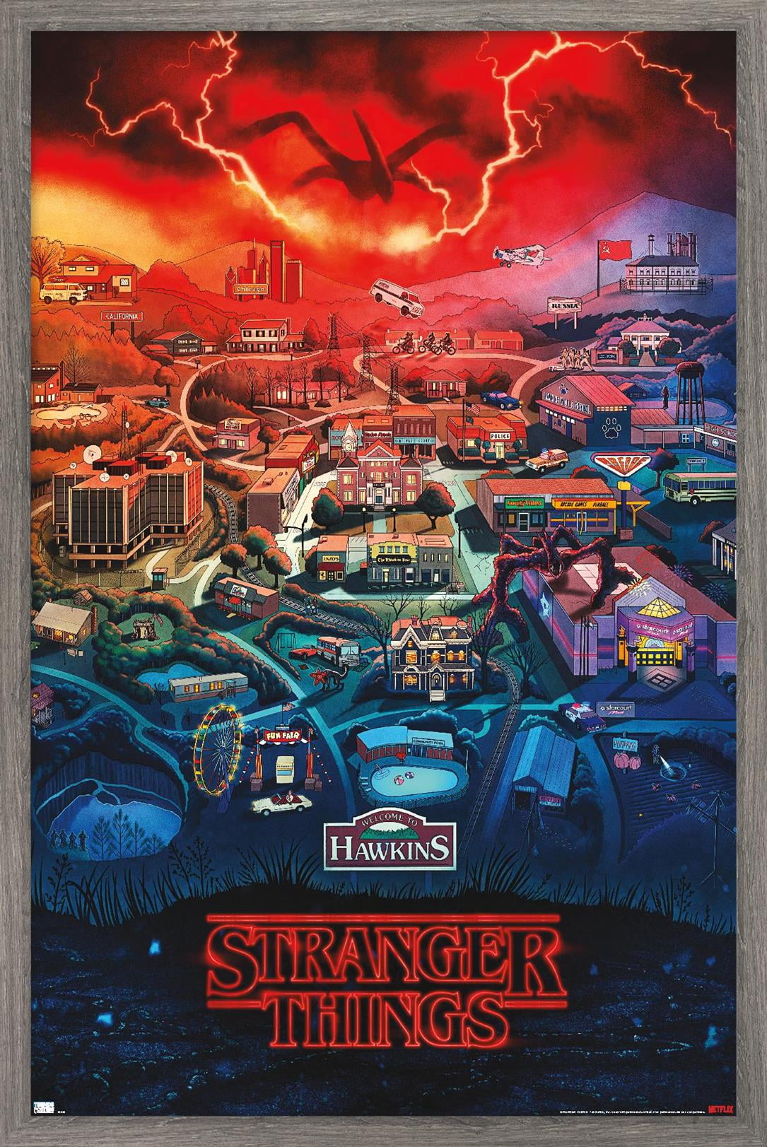 Netflix Stranger Things: Season 4 - Hawkins, Indiana Wall Poster