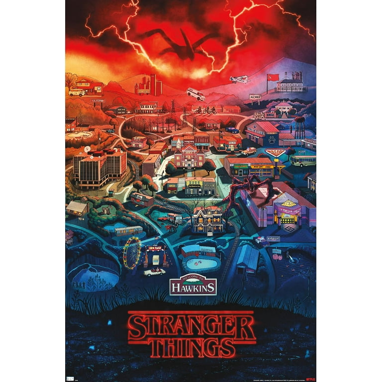 Netflix Stranger Things: Season 4 - Hawkins, Indiana Wall Poster