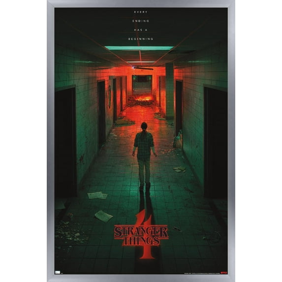 Netflix Stranger Things: Season 4 - Hawkins Lab Teaser 16.5" x 24.25" Framed Poster, by Trends International