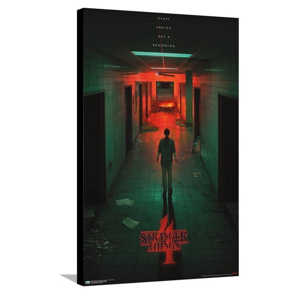 Netflix Stranger Things: Season 4 - Hawkins Lab Teaser One Sheet Canvas Wall Poster, 22.375" x 34"