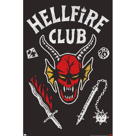 Netflix Stranger Things: Season 4 - Hellfire Club Wall Poster, 14.725" x 22.375"