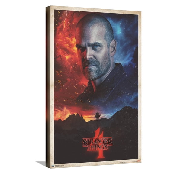 Netflix Stranger Things: Season 4 - Hopper One Sheet Canvas Wall Poster, 14.725" x 22.375"