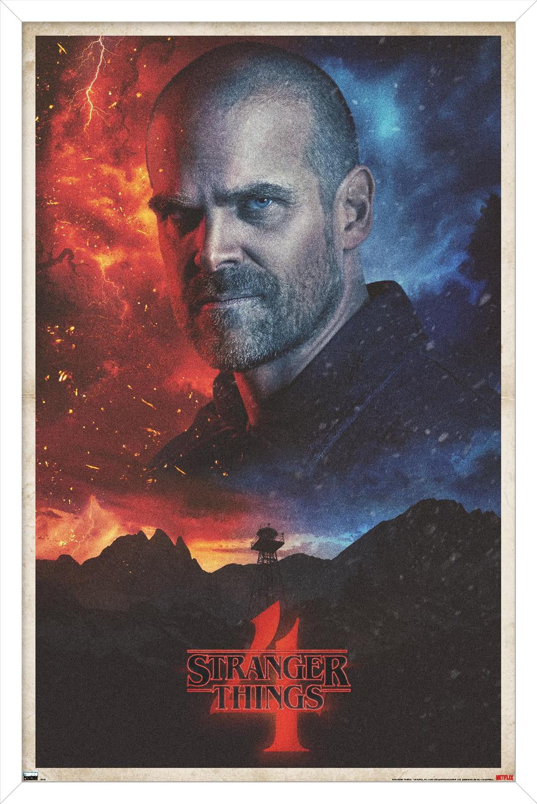 Netflix Stranger Things: Season 4 - Hopper One Sheet Wall Poster, 22.375" x 34" Framed