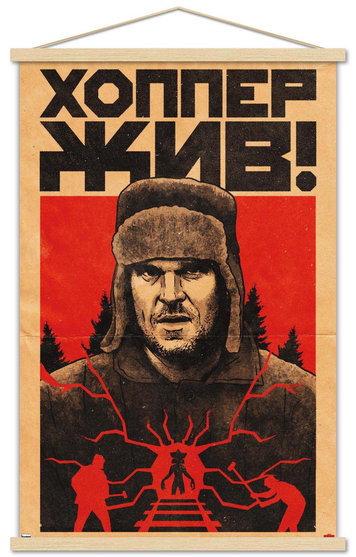 Netflix Stranger Things: Season 4 - Hopper Tracks Wall Poster with Magnetic Frame, 22.375" x 34"