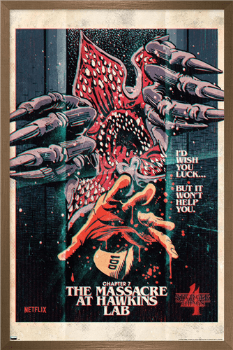 Netflix Stranger Things: Season 4 - Massacre Wall Poster, 14.725" x 22.375" Framed