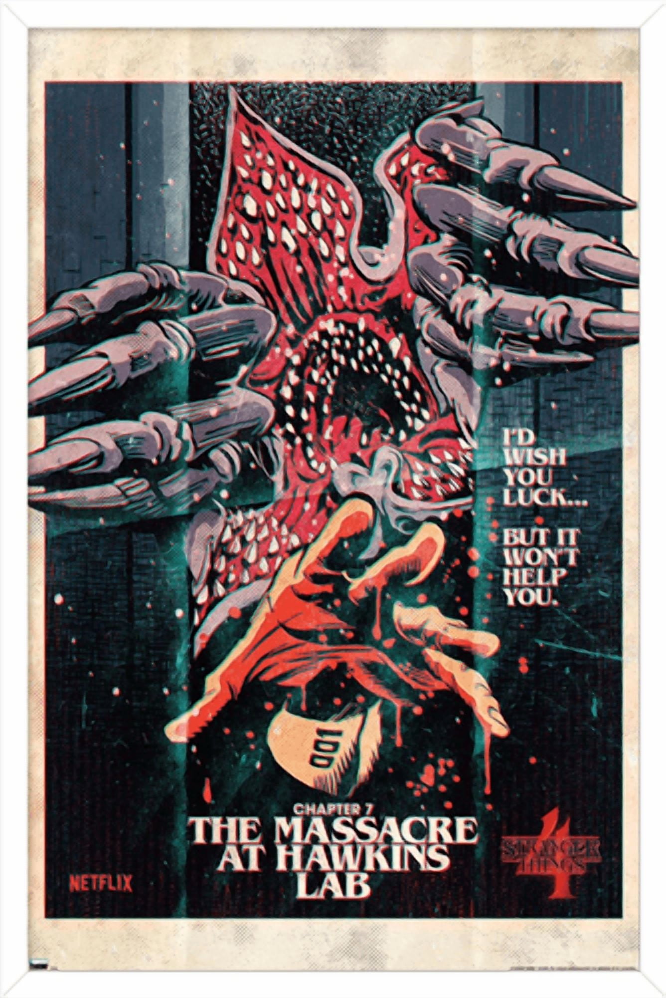 Netflix Stranger Things: Season 4 - Massacre Wall Poster, 14.725" x 22.375" Framed