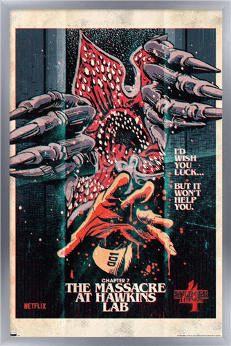 Netflix Stranger Things: Season 4 - Massacre Wall Poster, 22.375" x 34" Framed