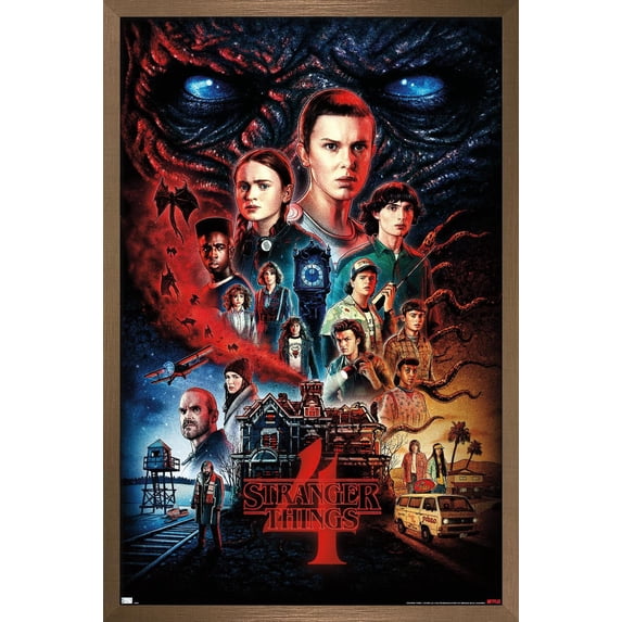 Netflix Stranger Things: Season 4 - One Sheet Wall Poster, 22.375" x 34" Framed