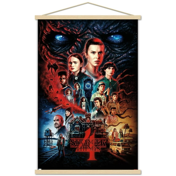 Netflix Stranger Things: Season 4 - One Sheet Wall Poster with Magnetic Frame, 22.375" x 34"