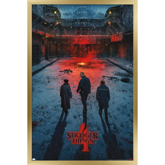 Netflix Stranger Things: Season 4 - Russia Teaser One Sheet Wall Poster, 14.725" x 22.375" Framed