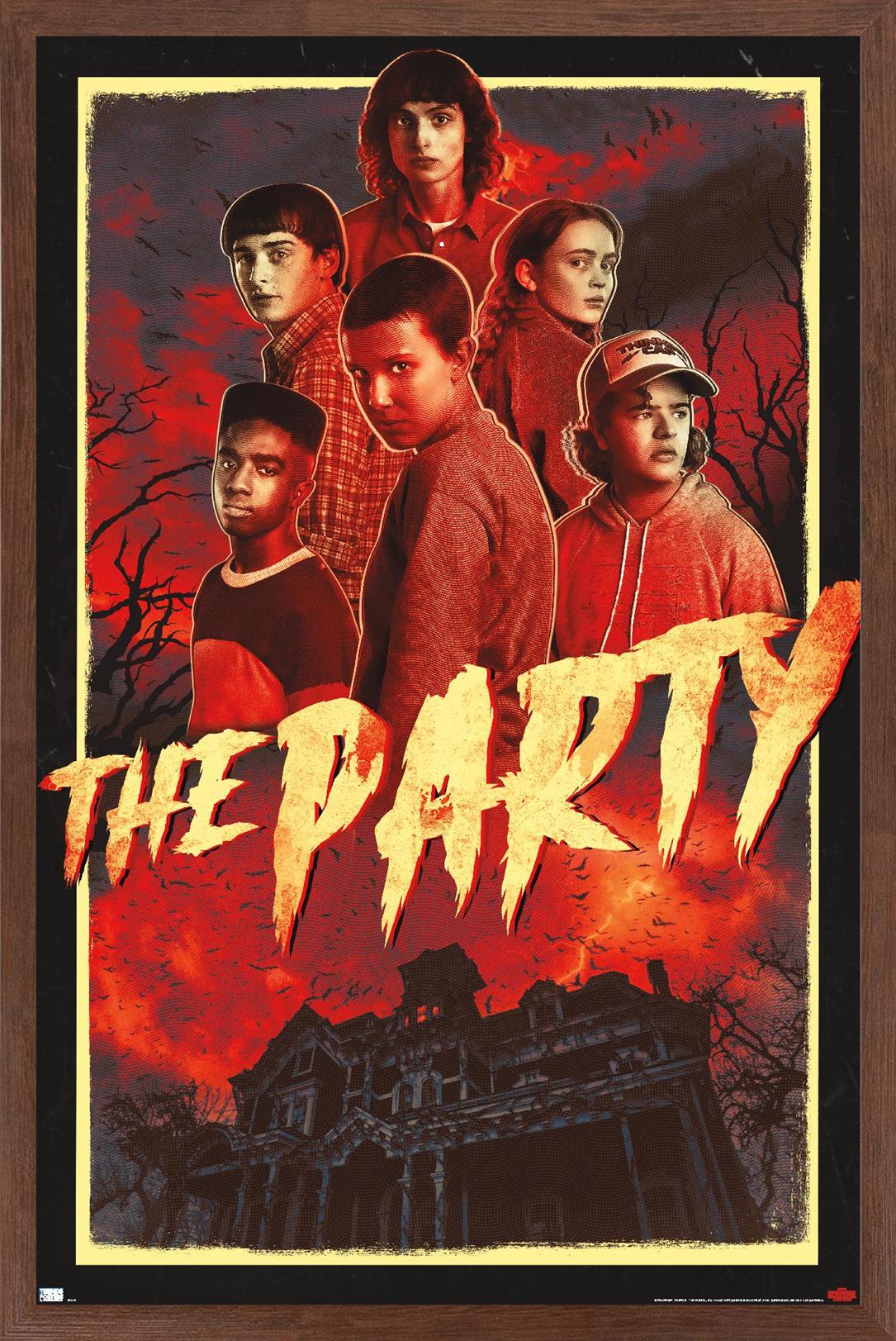 Netflix Stranger Things: Season 4 - The Party Wall Poster, 14.725" x 22.375" Framed