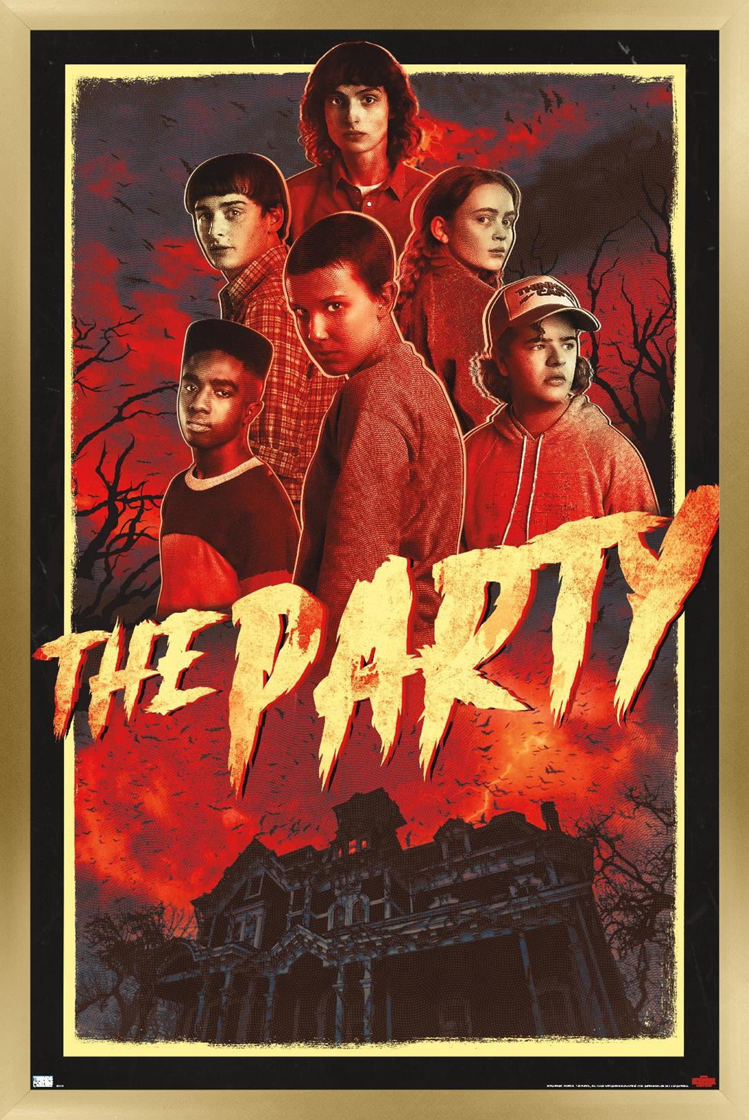 Netflix Stranger Things: Season 4 - The Party Wall Poster, 22.375" x 34" Framed