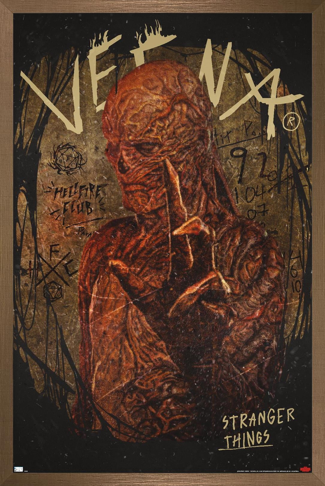 Netflix Stranger Things: Season 4 - Vecna Wall Poster, 14.725" x 22.375" Framed