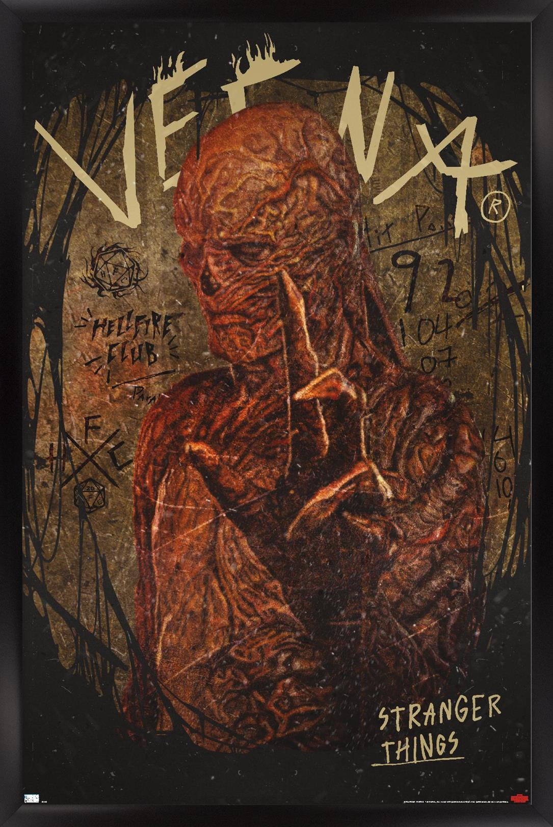 Netflix Stranger Things: Season 4 - Vecna Wall Poster, 22.375" x 34" Framed
