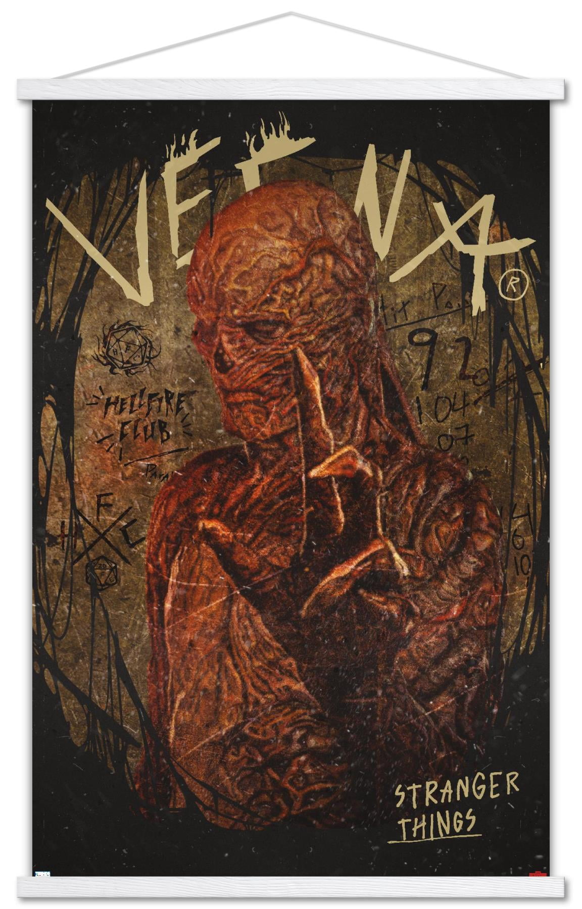 Netflix Stranger Things: Season 4 - Vecna Wall Poster with Magnetic Frame, 22.375" x 34"