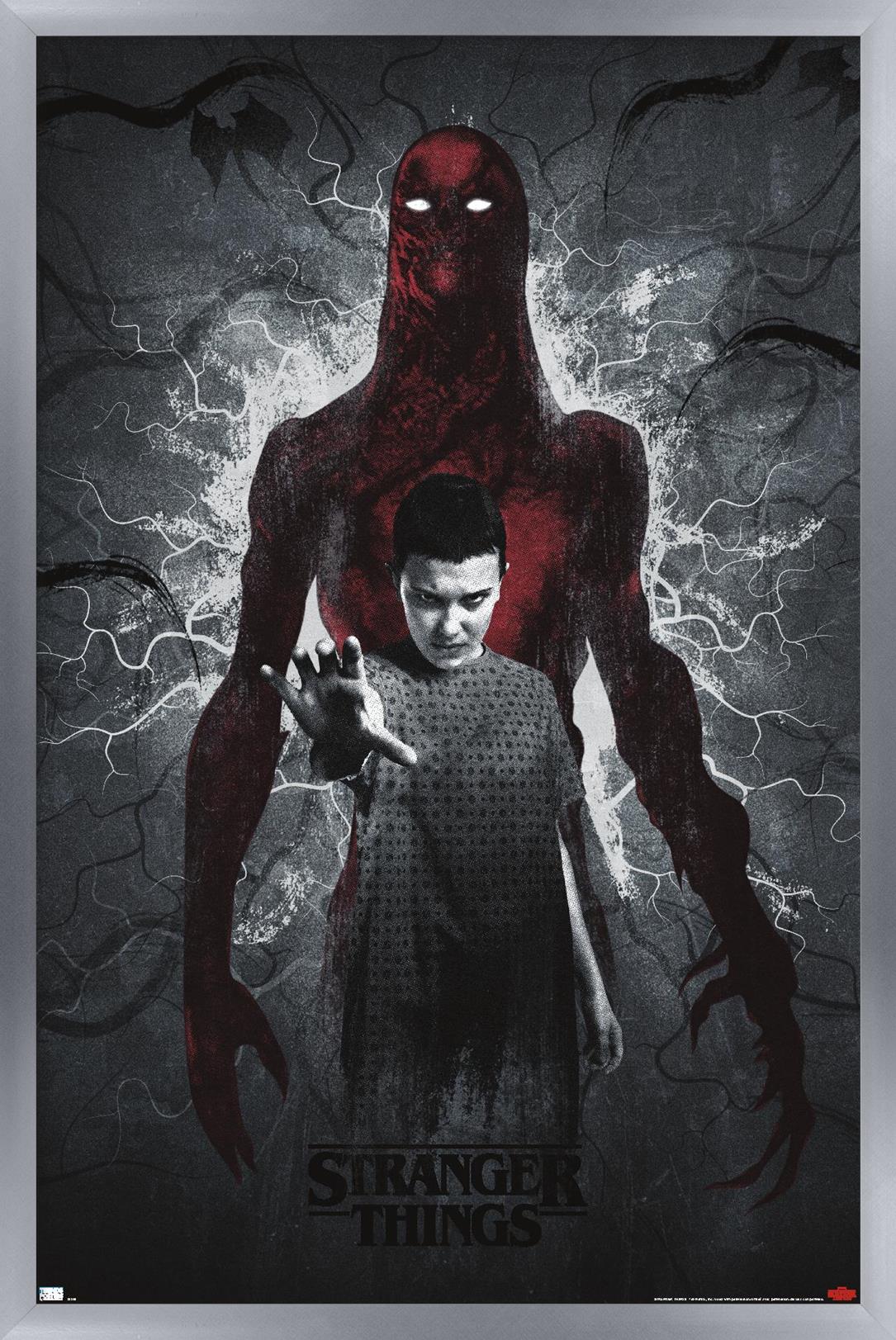Netflix Stranger Things: Season 4 - Vecna and Eleven Wall Poster, 14.725" x 22.375" Framed