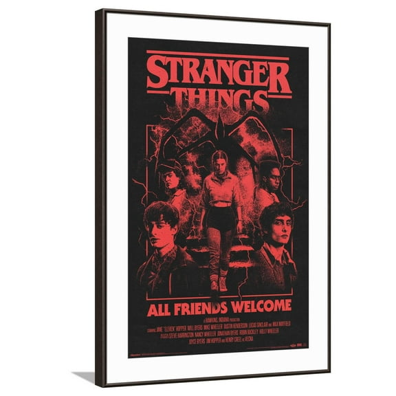 Netflix Stranger Things: Season 5 (2025) - All Friends Welcome Canvas Wall Poster, 22.375" x 34"