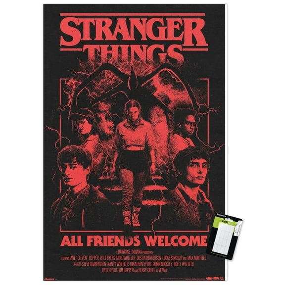 Netflix Stranger Things: Season 5 (2025) - All Friends Welcome Wall Poster, 22.375" x 34"