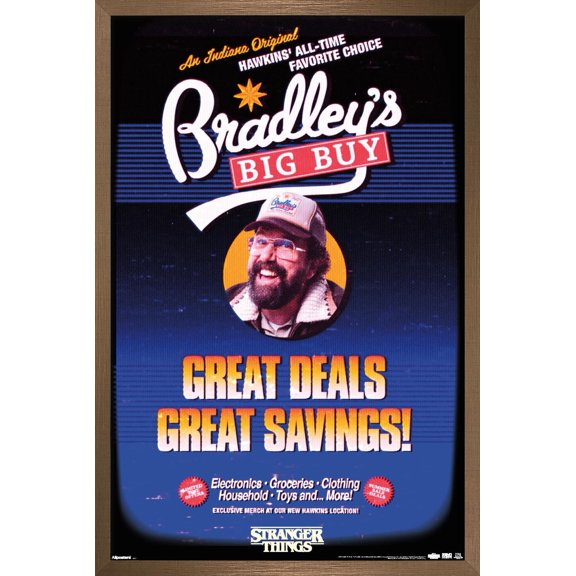 Netflix Stranger Things: Season 5 (2025) - Bradley's Big Buy Wall Poster, 22.375" x 34" Framed