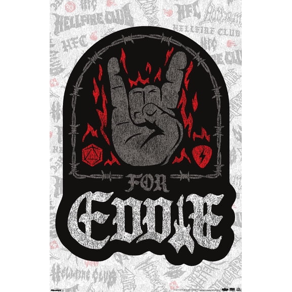 Netflix Stranger Things: Season 5 (2025) - For Eddie Patch Wall Poster, 22.375" x 34"