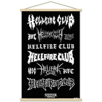 Netflix Stranger Things: Season 5 (2025) - Hellfire Logos Wall Poster with Magnetic Frame, 22.375" x 34"