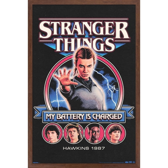 Netflix Stranger Things: Season 5 (2025) - My Battery Is Charged Wall Poster, 14.725" x 22.375" Framed
