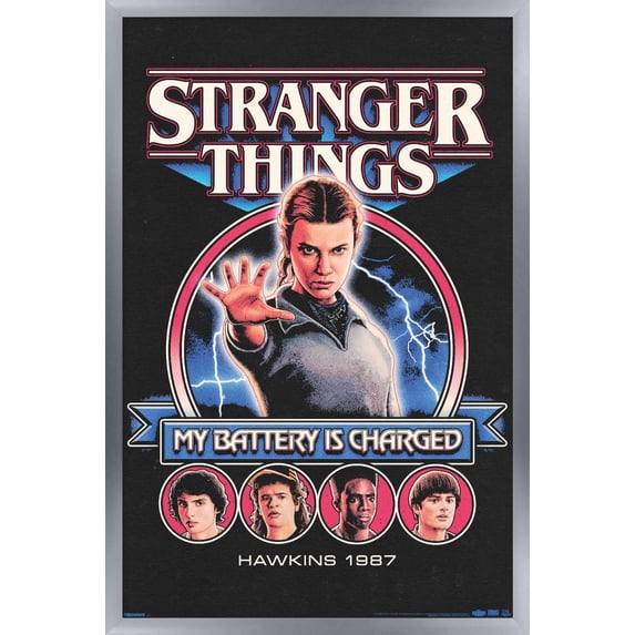 Netflix Stranger Things: Season 5 (2025) - My Battery Is Charged Wall Poster, 22.375" x 34" Framed