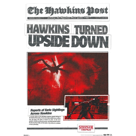 Netflix Stranger Things: Season 5 (2025) - The Hawkins Post Wall Poster, 14.725" x 22.375"