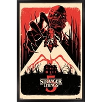 Netflix Stranger Things: Season 5 (2025) - Vecna Looms Over Wall Poster, 14.725" x 22.375" Framed
