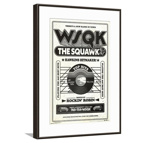 Netflix Stranger Things: Season 5 (2025) - WSQK The Squawk Canvas Wall Poster, 14.725" x 22.375"