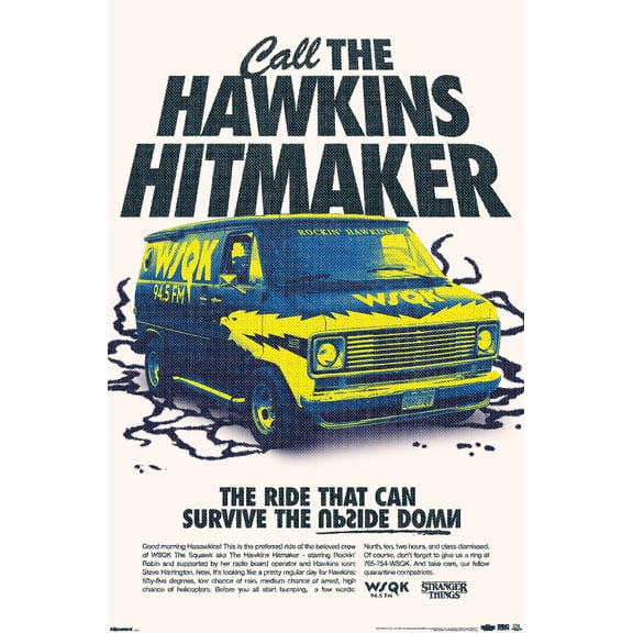 Netflix Stranger Things: Season 5 (2025) - WSQK Van Wall Poster, 22.375" x 34"