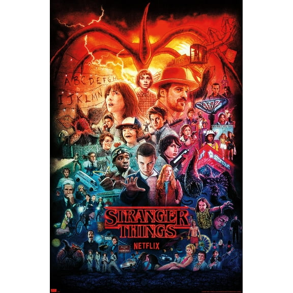 Netflix Stranger Things - Three Seasons One Sheet Wall Poster, 14.725" x 22.375"