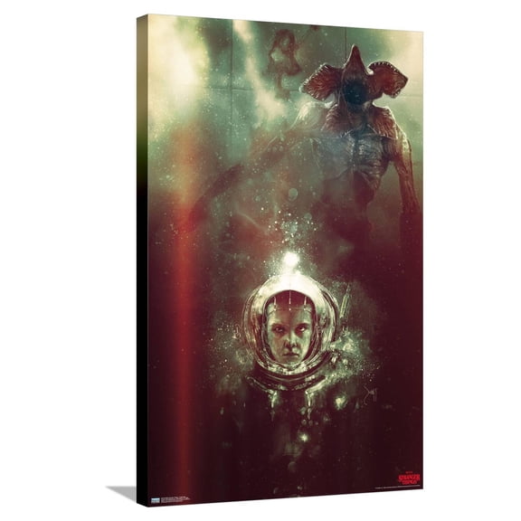 Netflix Stranger Things - Underwater Canvas Wall Poster, 22.375" x 34"
