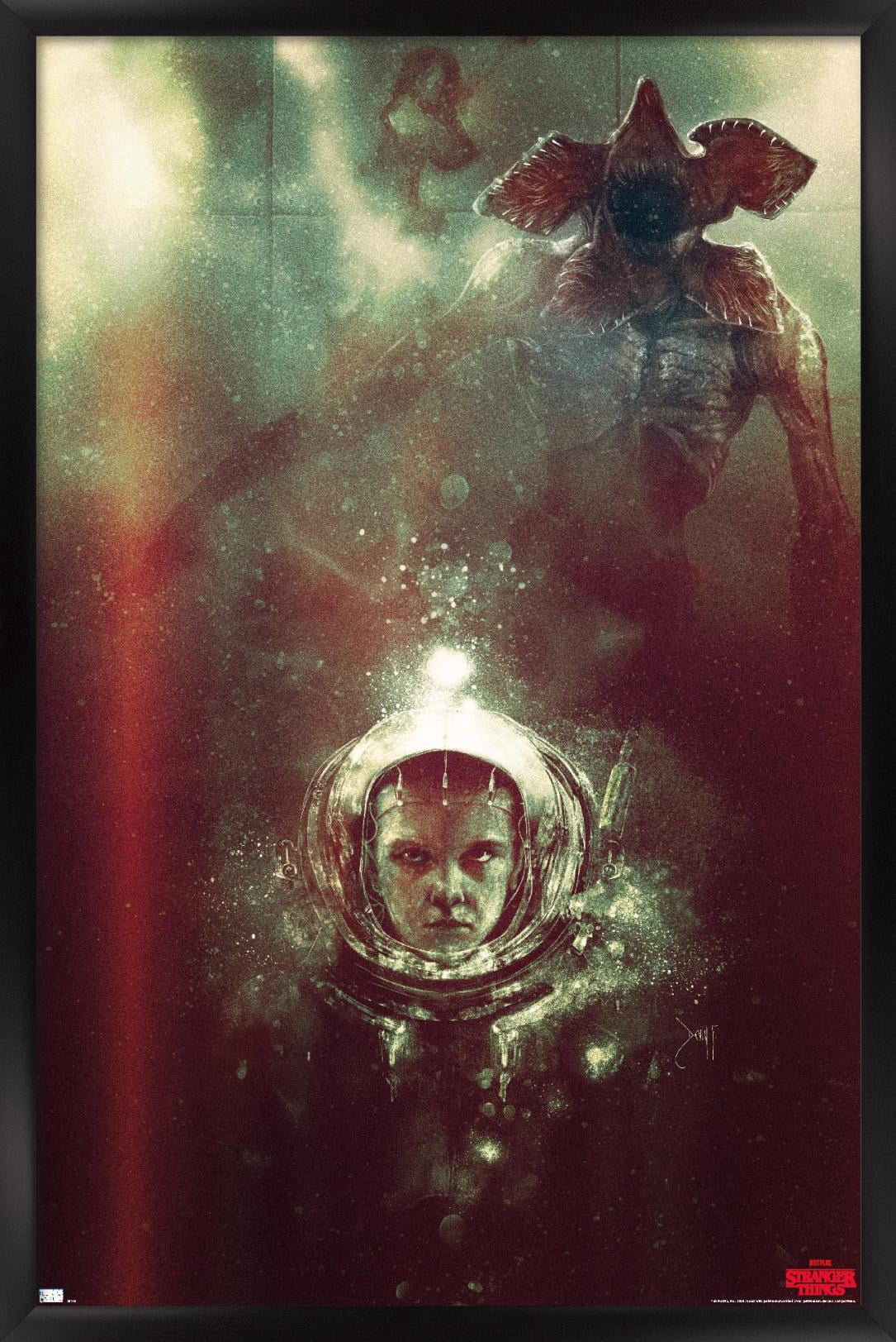 Netflix Stranger Things - Underwater Wall Poster, 14.725" x 22.375", Framed