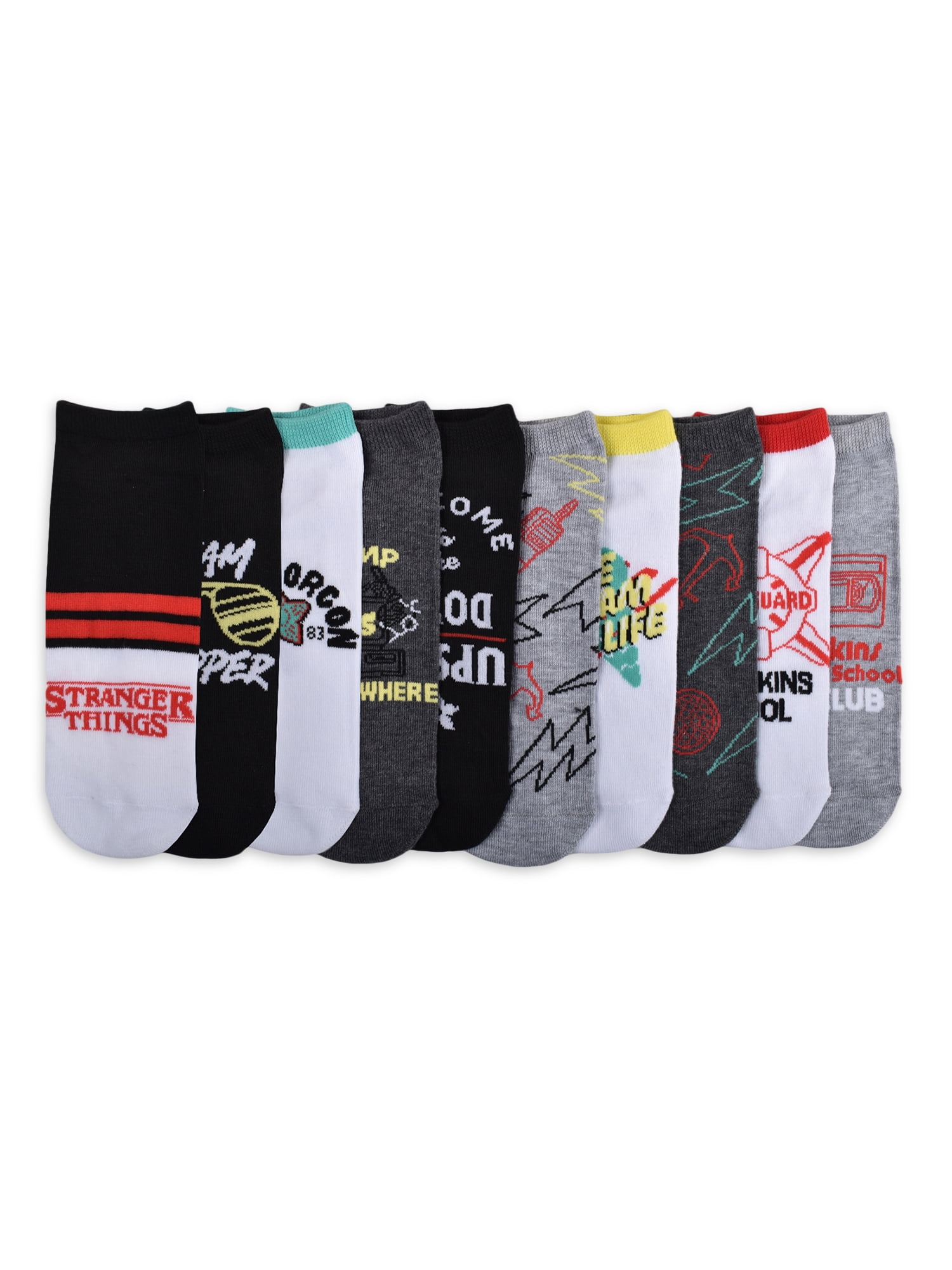 Netflix Stranger Things Women s Low Cut Socks 10 Pack Shoe Sizes 4 10