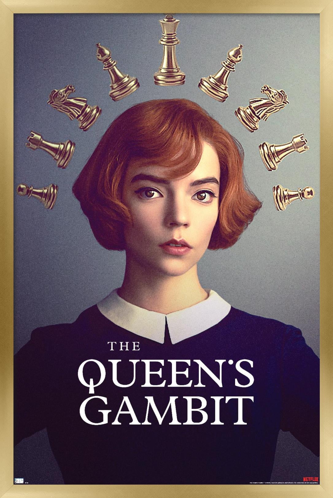 Netflix The Queen's Gambit - Chess Wall Poster, 14.725 x 22.375, Framed 