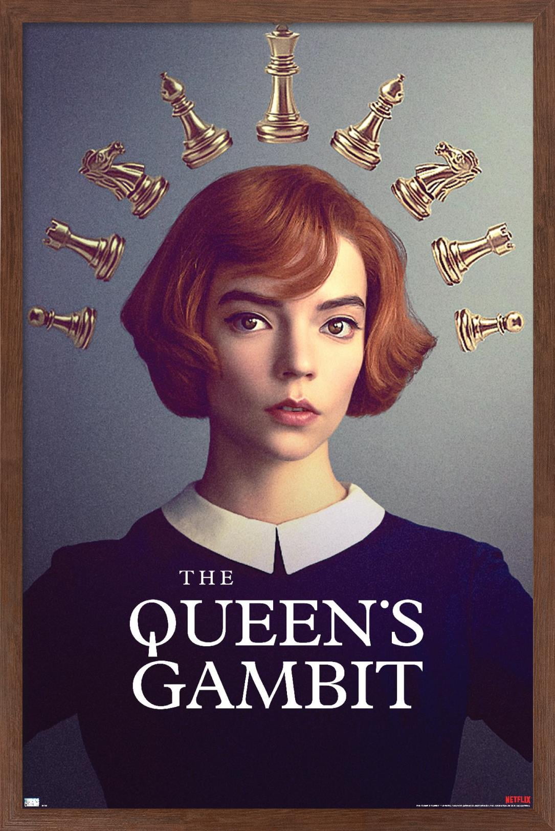 Netflix The Queen's Gambit - Chess Wall Poster, 22.375 x 34, Framed 