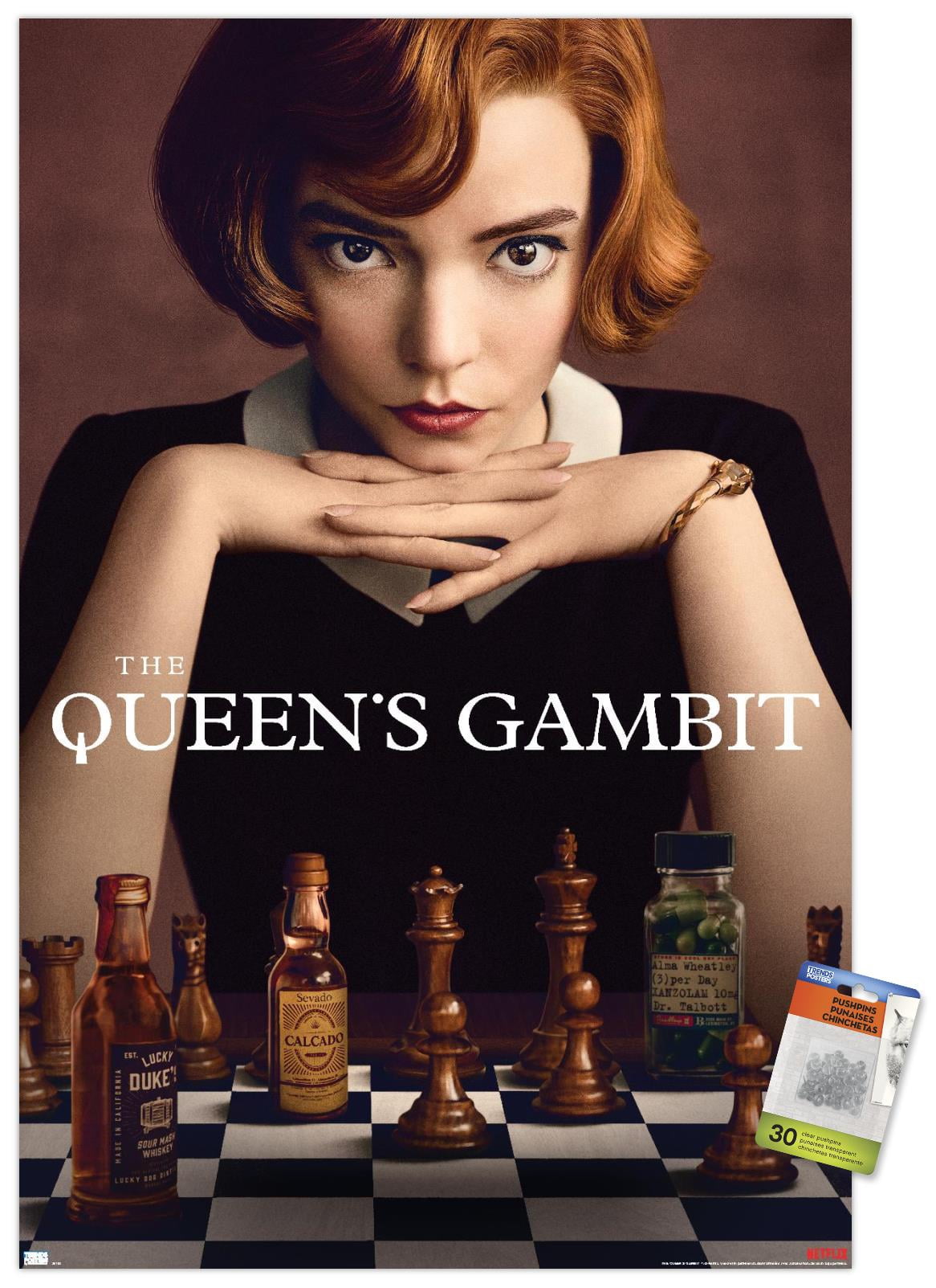 The Magic of Queens Gambit on a Chess Poster Handmade Prints 